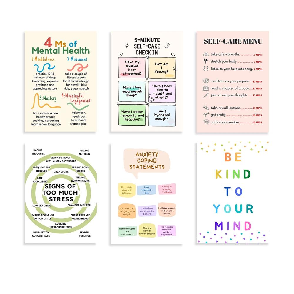 Self Care Check In Poster, Men - Therapy Health And Wellness ulasan dan harga