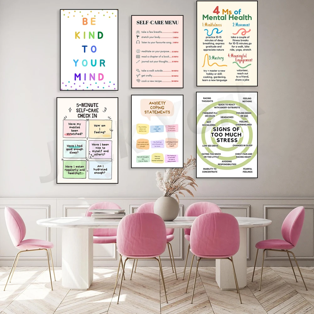 Self Care Check In Poster, Men - Therapy Health And Wellness ulasan dan harga