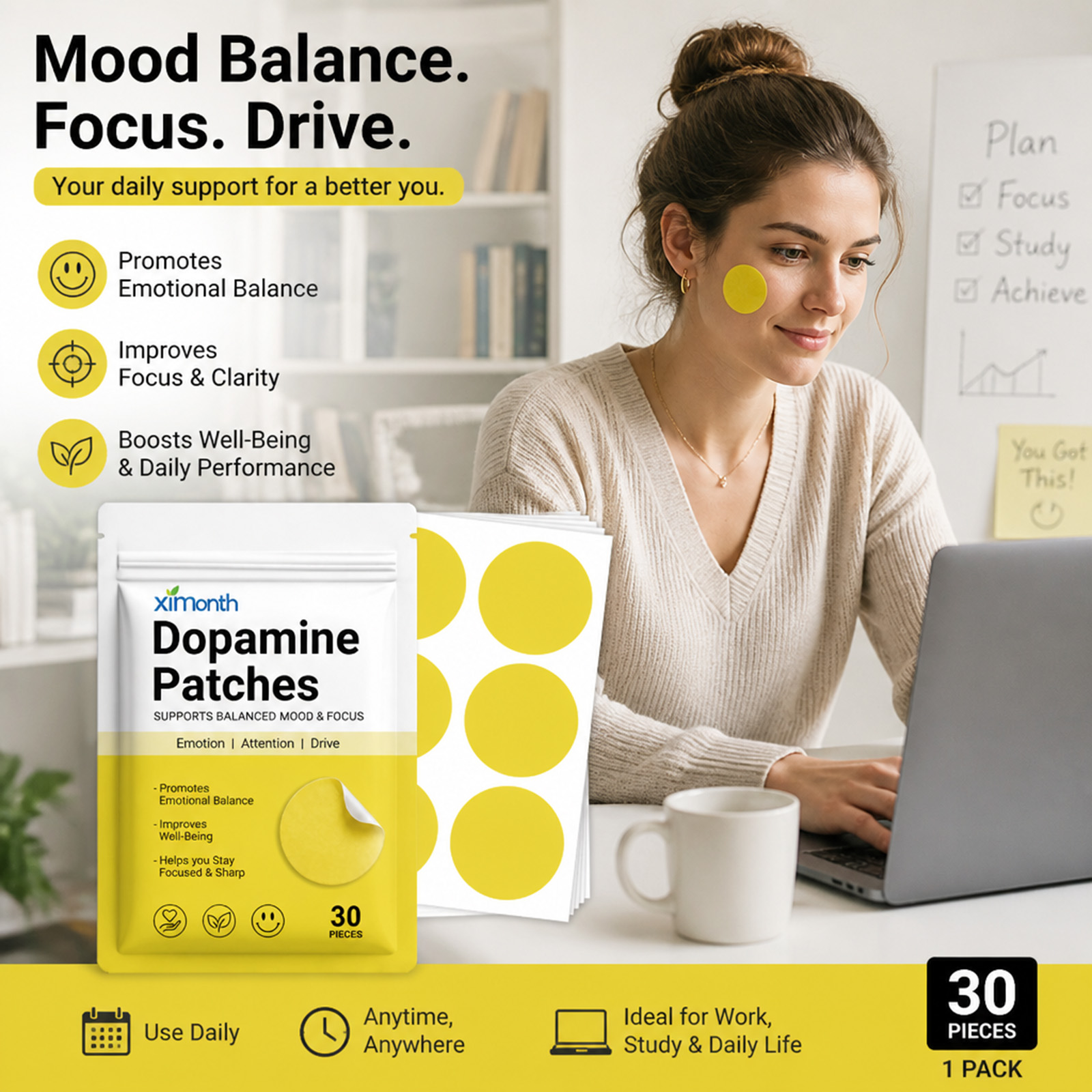Dopamine Patches Vitality Boos - Health Wellness Vitality ulasan dan harga