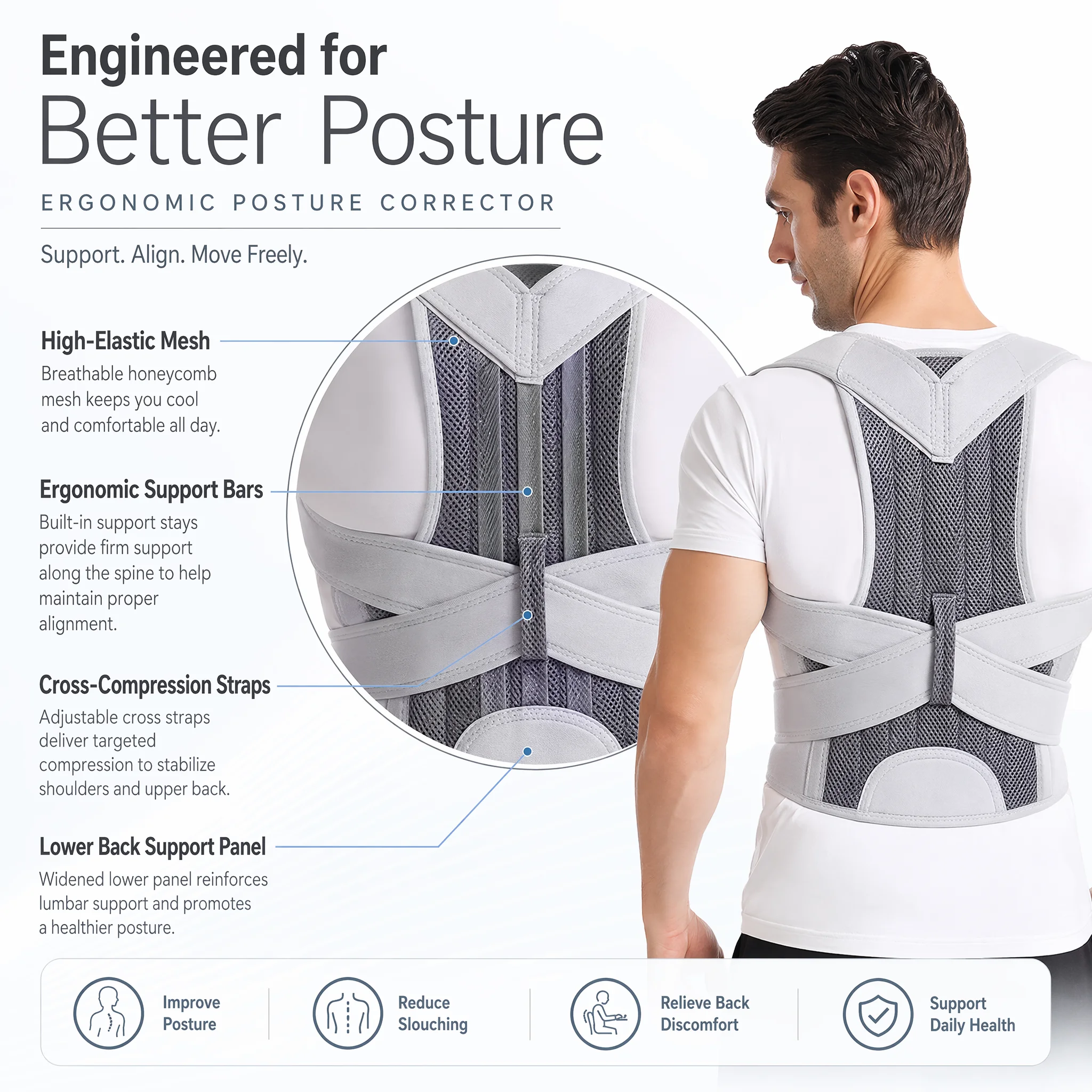 New Design Humpback Girdle Kee - Posture Corrector Back Brace ulasan dan harga
